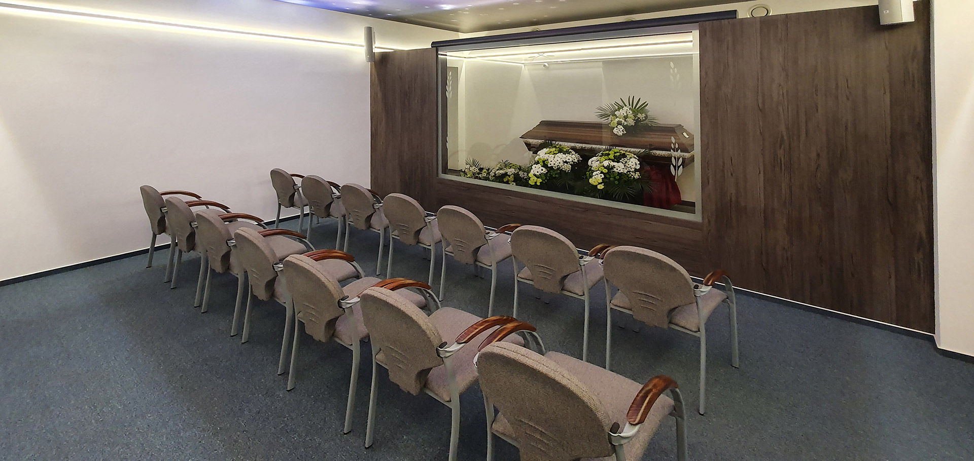 Velká obřadní síň krematoria Kolín